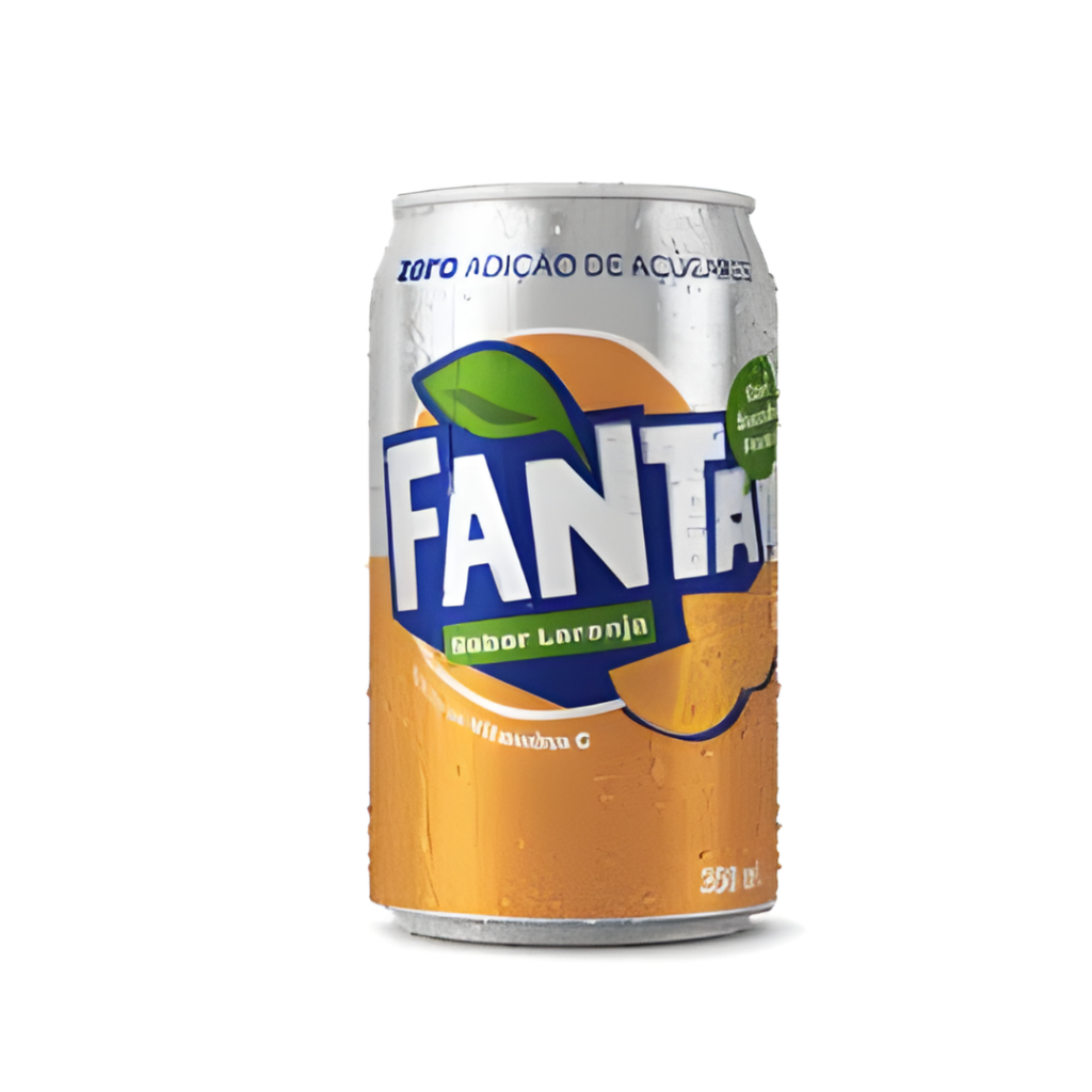 Refrigerante Fanta Laranja Sem Açúcar - lata 350ml