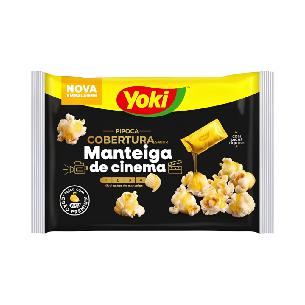 Pipoca Microondas Yoki 105gr Cobertura Manteiga de Cinema