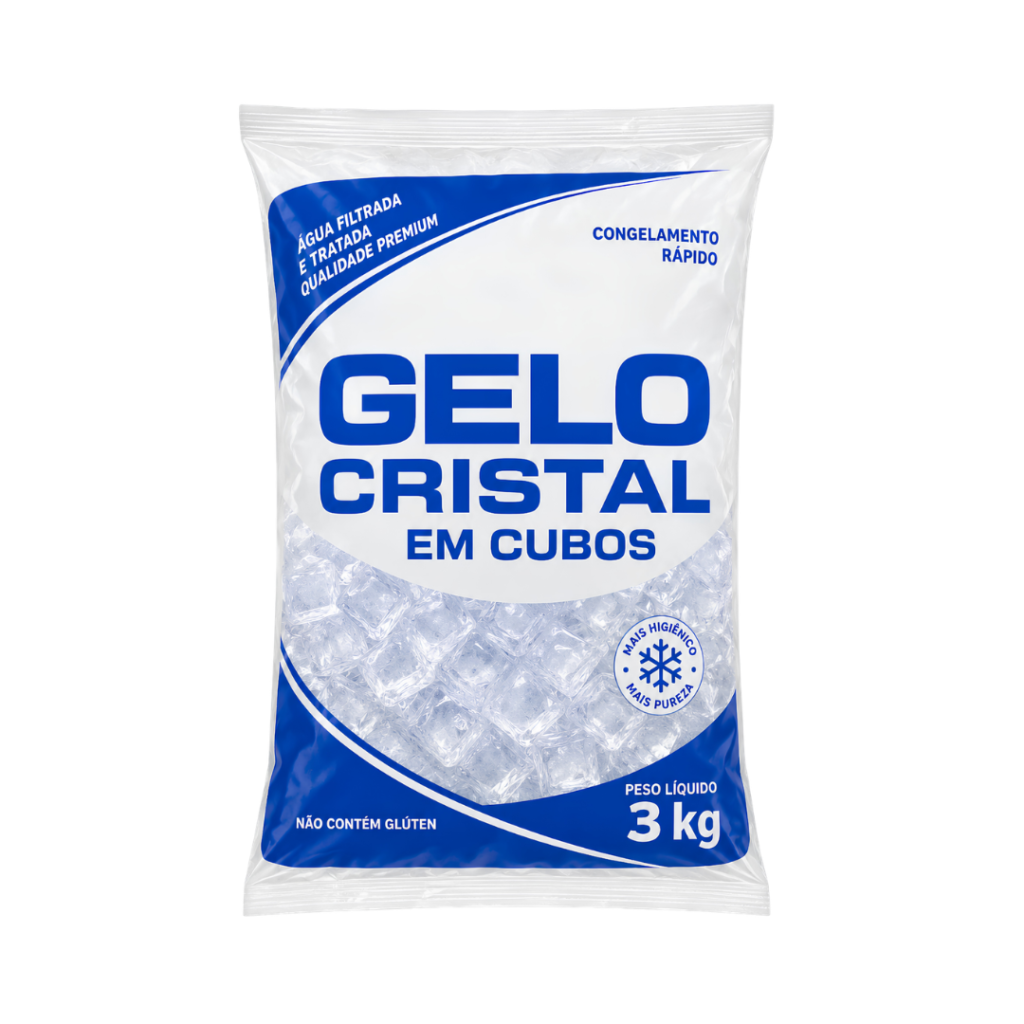 Gelo Filtrado em cubos - 3kg