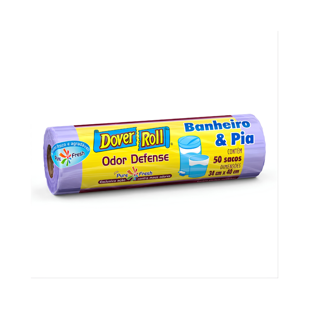 Saco de Lixo Dover Roll - Banheiro e Pia - 50un